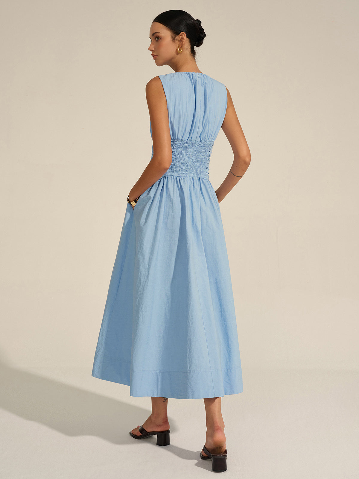 Ruched Waist Maxi Dress