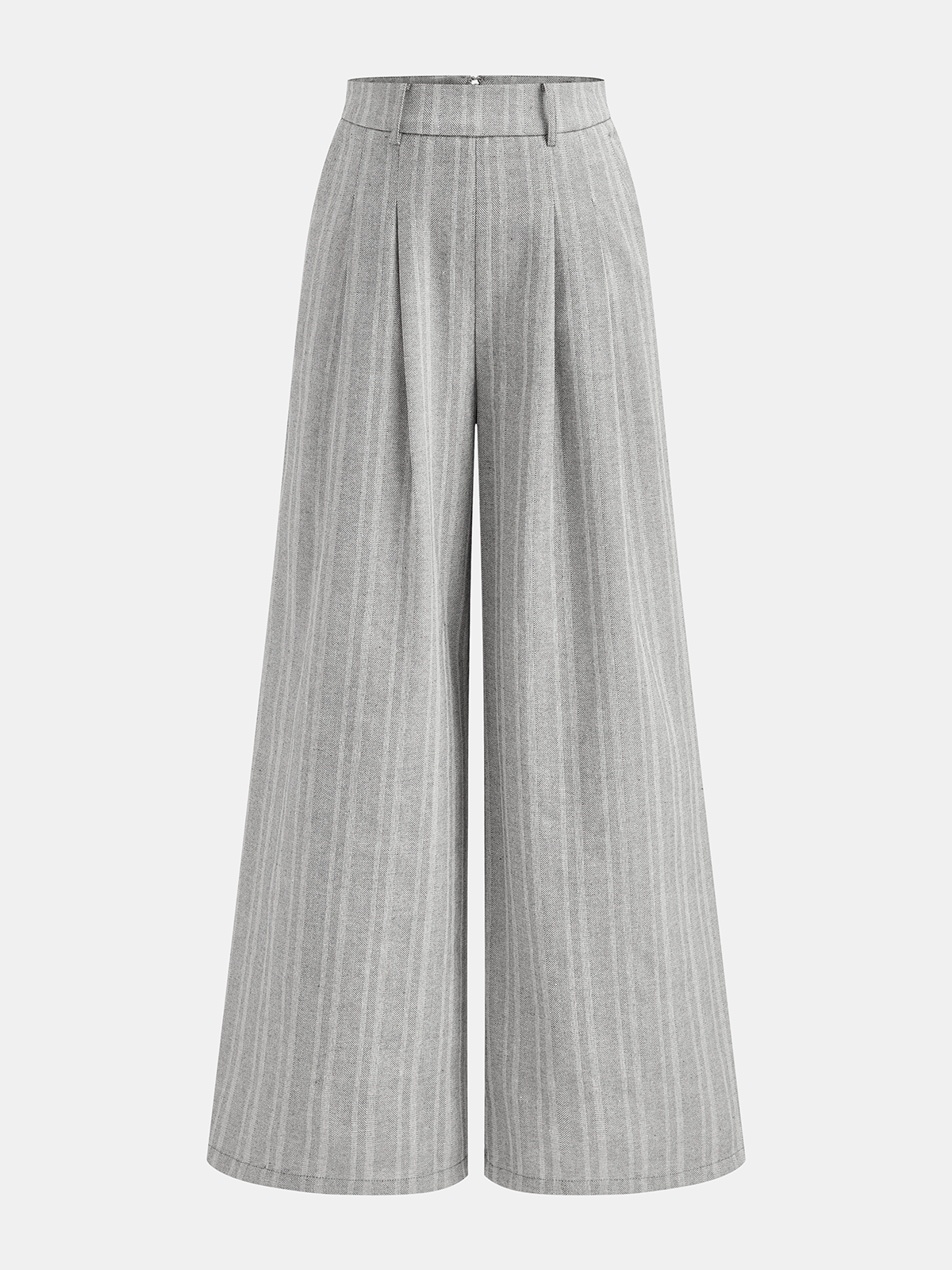 Linen Blend Wide-Leg Pants