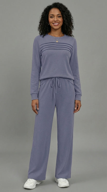 Serene Lounge Set – Soft Top & Drawstring Pants