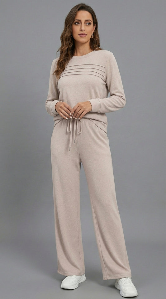 Serene Lounge Set – Soft Top & Drawstring Pants