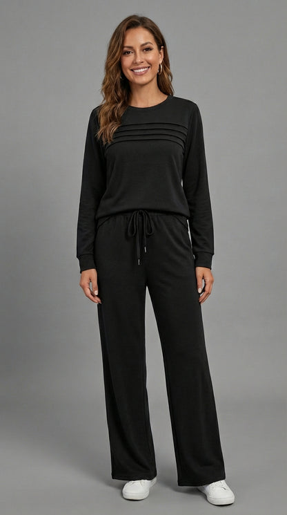 Serene Lounge Set – Soft Top & Drawstring Pants